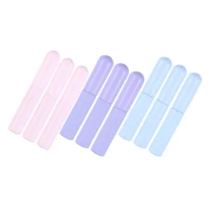 9 Pcs Portable Silicone Lip Brush Set with Caps Soft Makeup Applicators for Lipstick Travel Daily Use for Quick Touch Ups and Versatile Makeup Application