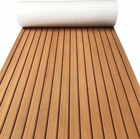 94" x 35" Boat Decking Deluxe Marine Yacht Flooring Mat Faux Teak Decking Sheet Non-Slip Self-Adhesive Flooring EVA Foam 240cm*90cm*6mm