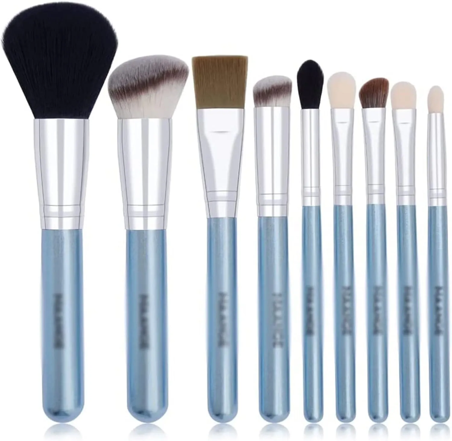 9pcs Basic Makeup Brushes Set Foundation Powder Blending Face Blush Eyeshadow Make Up Tools Sky Blue Soft Fiber Brushes (Color : A, Size : 9pcs)