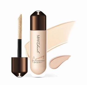 [Makeheal] 1.P.L Foundaiser Foundation SPF 20 PA  , 24 Hours Power-Lasting Coverage, Large Wand Applicator, Dual-Function Foundation, Perfect Blemish Coverage, Korean Beauty (0.98oz) (21C - Peony)
