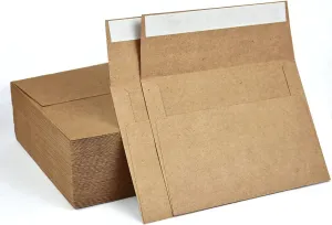 A1 Small Envelope - Mini Brown Kraft Paper Envelopes| Self Sealing |Perfect sized envelopes for personalize gift cards, wedding envelopes or Birthday Party place cards- 5.125 x 3.625 Inches (A1)