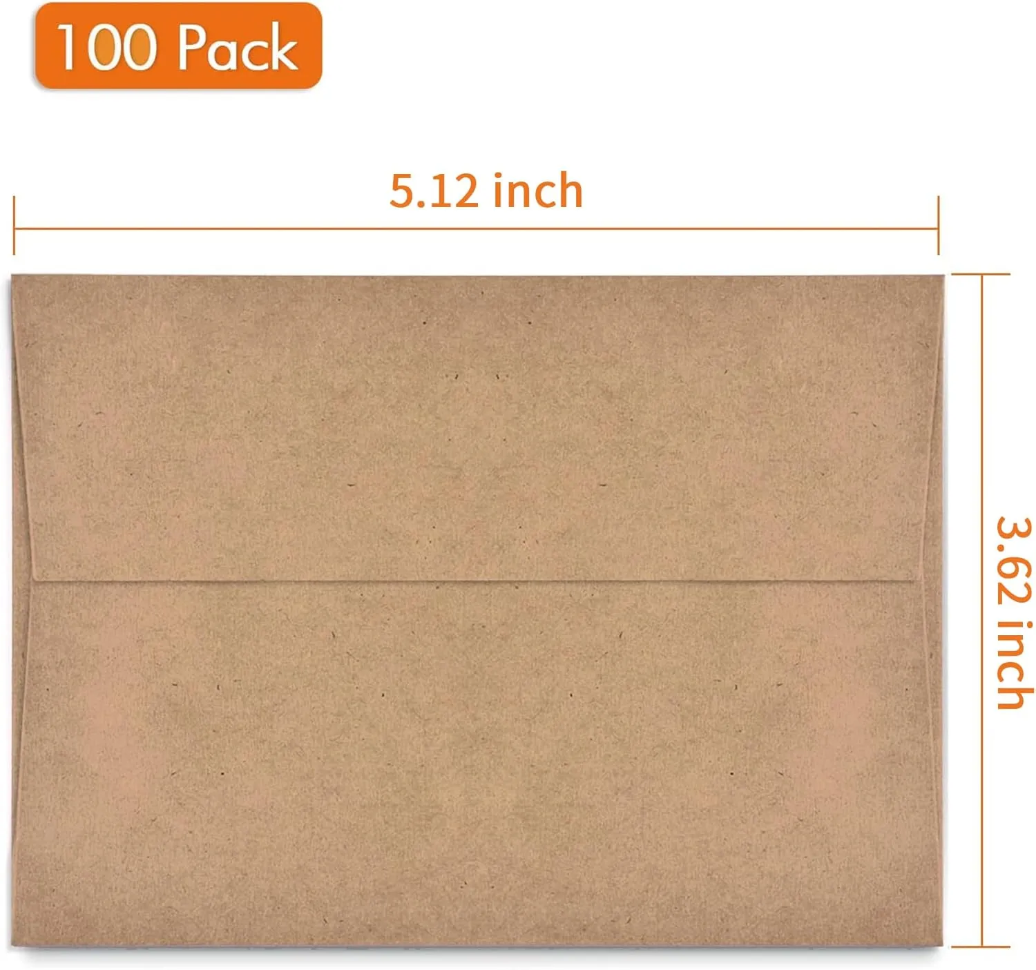A1 Small Envelope - Mini Brown Kraft Paper Envelopes| Self Sealing |Perfect sized envelopes for personalize gift cards, wedding envelopes or Birthday Party place cards- 5.125 x 3.625 Inches (A1)