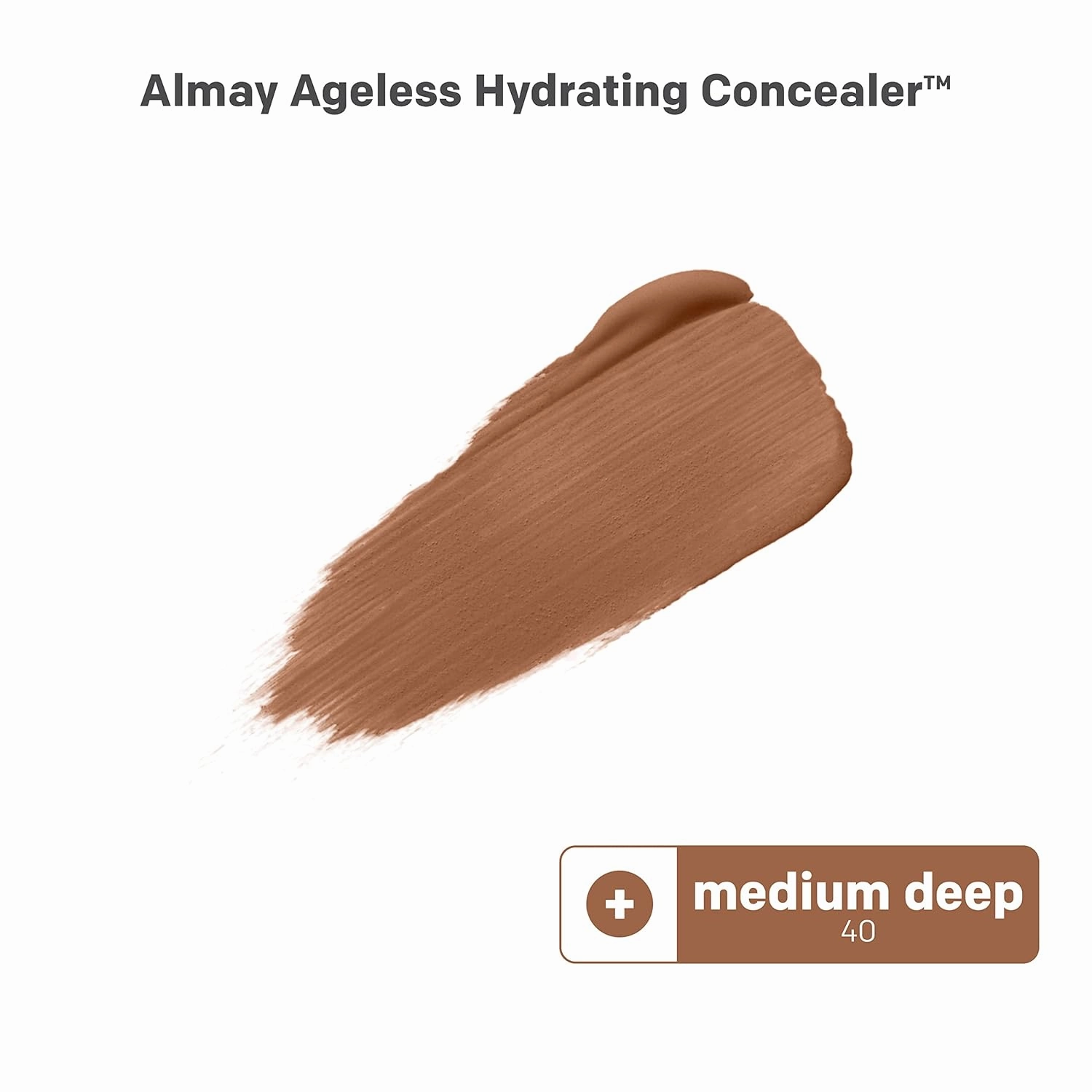 Almay Anti-Aging Concealer, Face Makeup with Hyaluronic Acid, Niacinamide, Vitamin C & E, Hypoallergenic, Fragrance Free, 040 Medium Deep, 0.37 Fl Oz (Pack of 2)