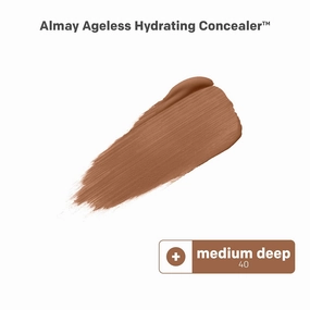 Almay Anti-Aging Concealer, Face Makeup with Hyaluronic Acid, Niacinamide, Vitamin C & E, Hypoallergenic, Fragrance Free, 040 Medium Deep, 0.37 Fl Oz (Pack of 2)