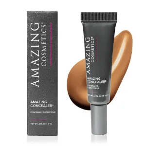AmazingCosmetics Amazing Concealer, Full Coverage with Pin Dot Amounts, Long Wear Concealer Makeup for Undereye Dark Circles, Blemishes and Spots, Color Correcting, Skin- Like Finish