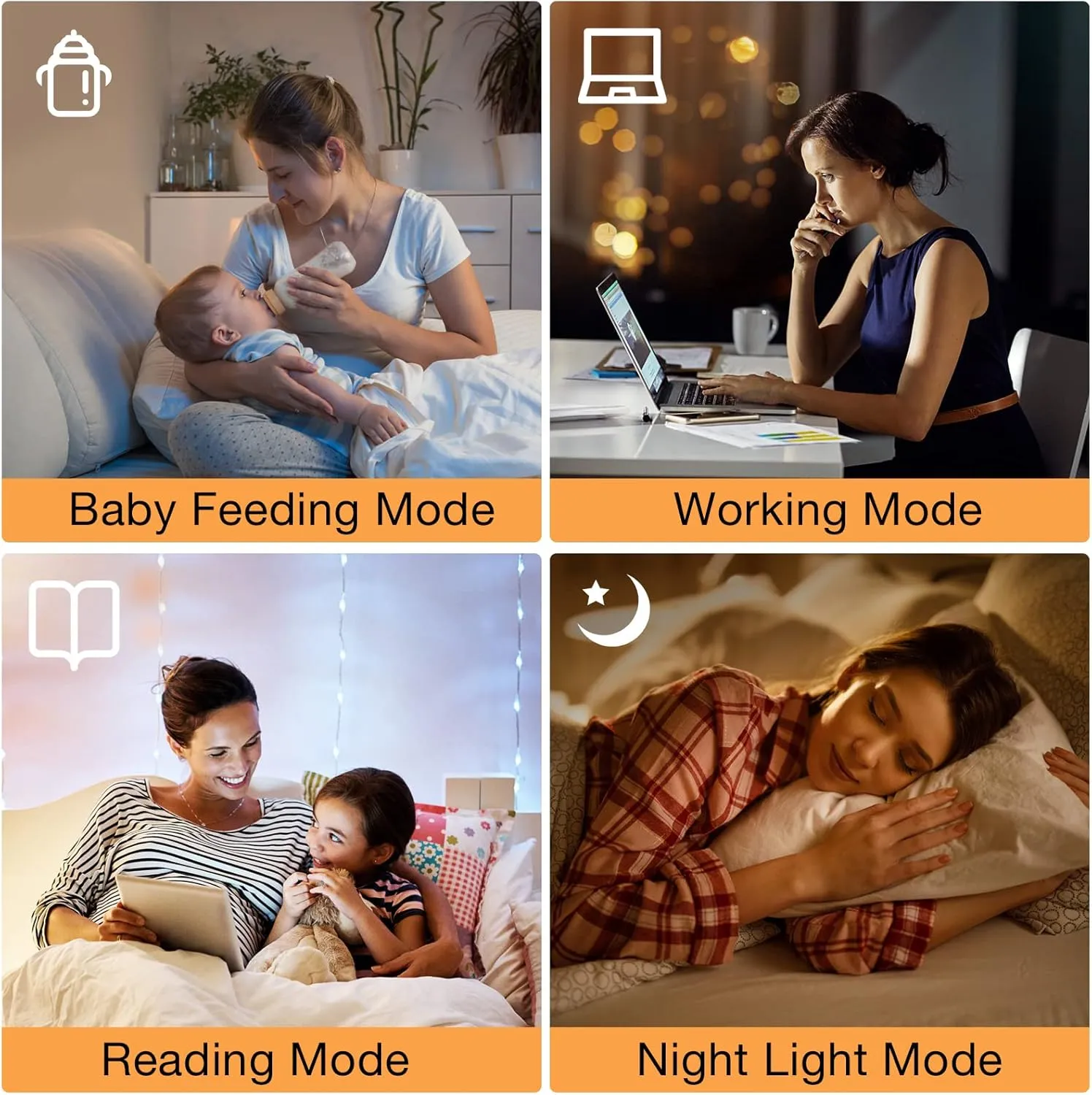 Ambimall 64'' Floor Lamps for Living Room with Remote Control and Stepless Dimmable Colors Temperature & Brightness, 9W Bulb Included(White Lampshade & Brown Pole)