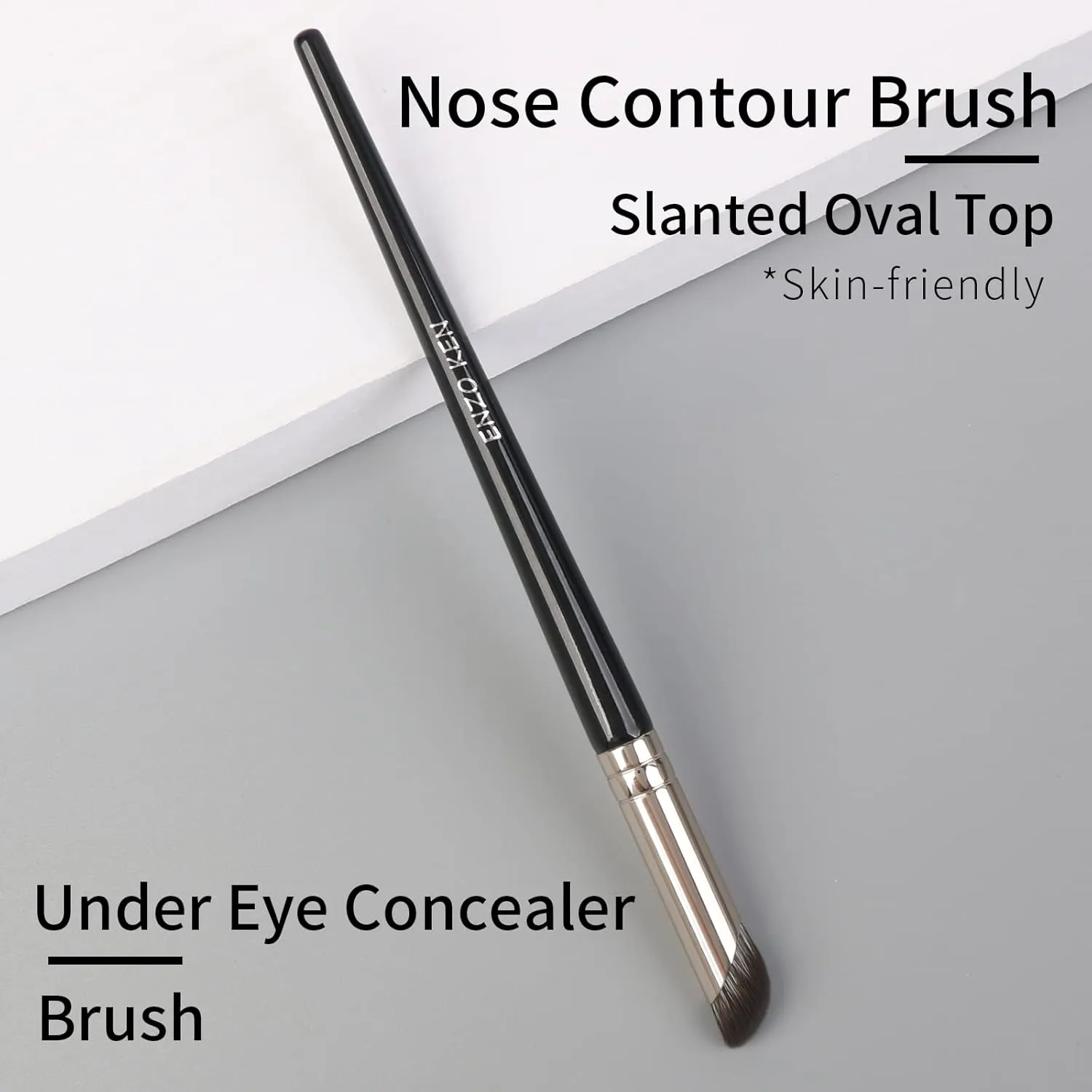 Angled Concealer Brush Under Eye, Concealer Brush, Small Nose Contour Brushes, Nose Brush Contour, Nose Brushes Angle, Small Concealer Brushes, Angled Makeup Brush - Black, 8M01