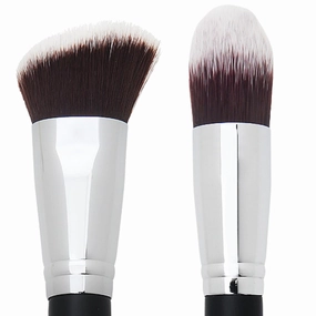 Angled Kabuki Blush Brush   Tapered Kabuki Under Eye Concealer Brush – Beauty Junkees Soft Synthetic Bristles for Applying, Blending, Buffing, Sculpting Powder, Liquid, Cream, Minerals, Cruelty Free