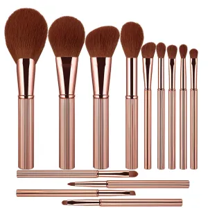ANMOR 13 Pcs Makeup Brushes Set Powder Blush Eye Shadow Blending Eyeshadow Make Up Brush Rose Gold Makeup tools