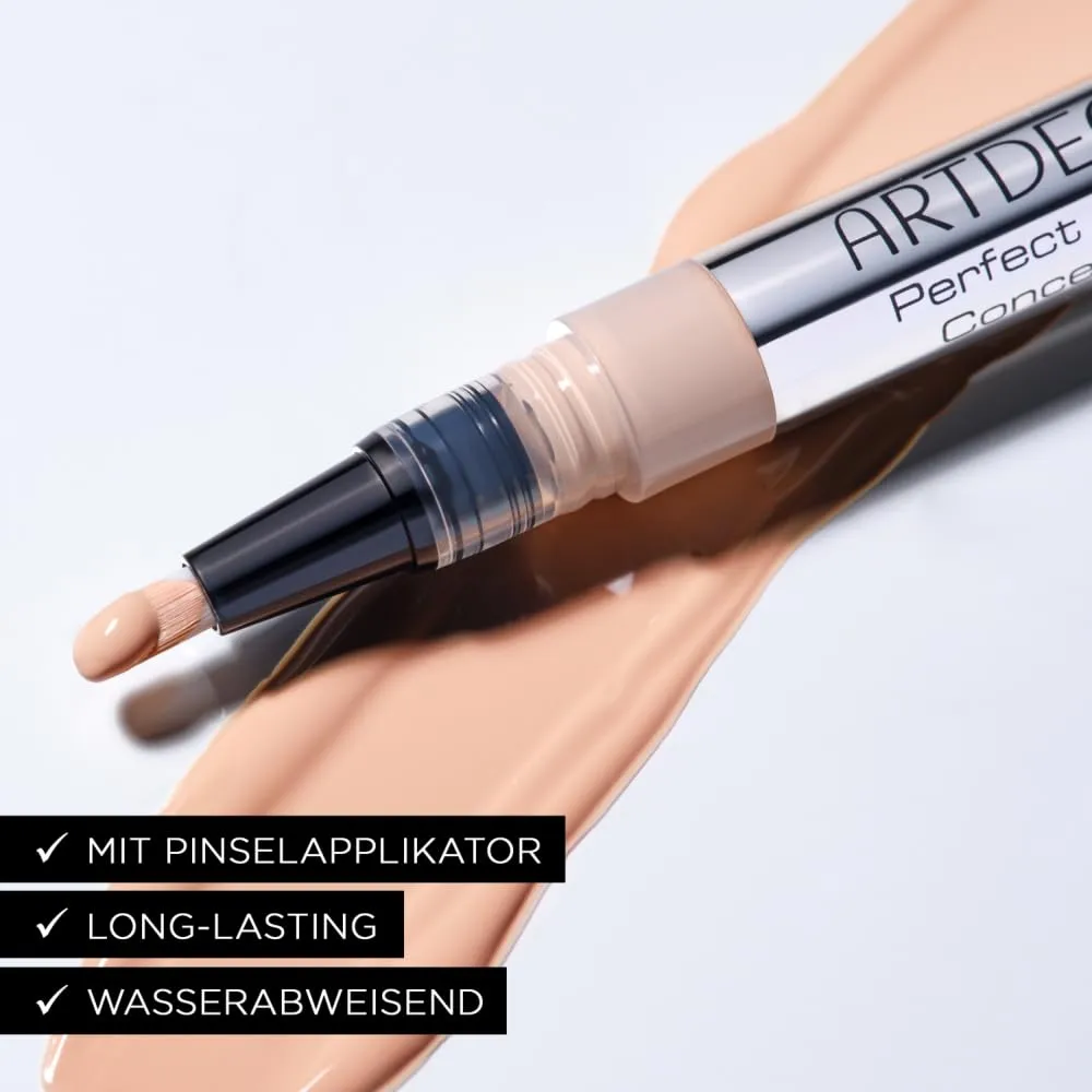 ARTDECO Perfect Teint Concealer - Light Peach N°05 - Light-Reflecting Concealer with Brush Applicator - No Signs of Tiredness - Medium Coverage - Water-Resistant - Long Lasting - Makeup - 0.07 Fl Oz