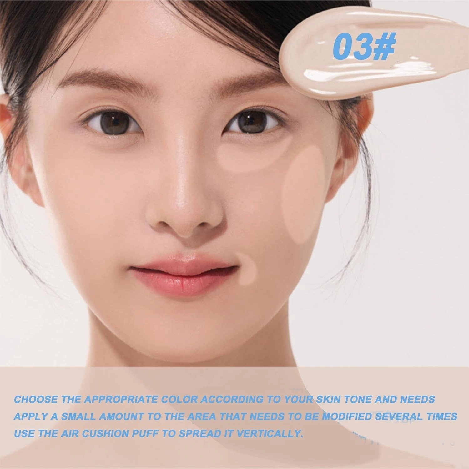 Aztk Concealer Pen, AZTK Makeup Facial Highlighter, Liquid Concealer With Sponge Head, Stay Long Lasting Moisturizing (01#)