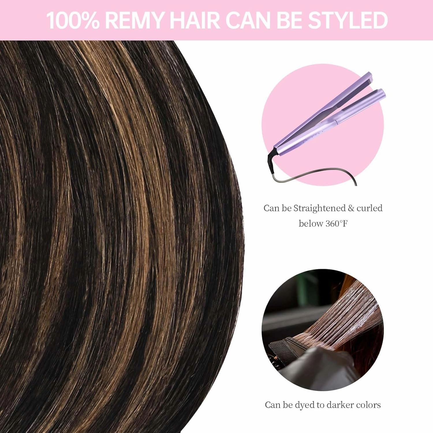 Balayage Tape in Hair Extensions Human Hair, 20inch 20Pcs Natural Black to Chestnut Brown Balayage Tape ins Human Hair Extensions,Straight Silky 50g for Women Girls