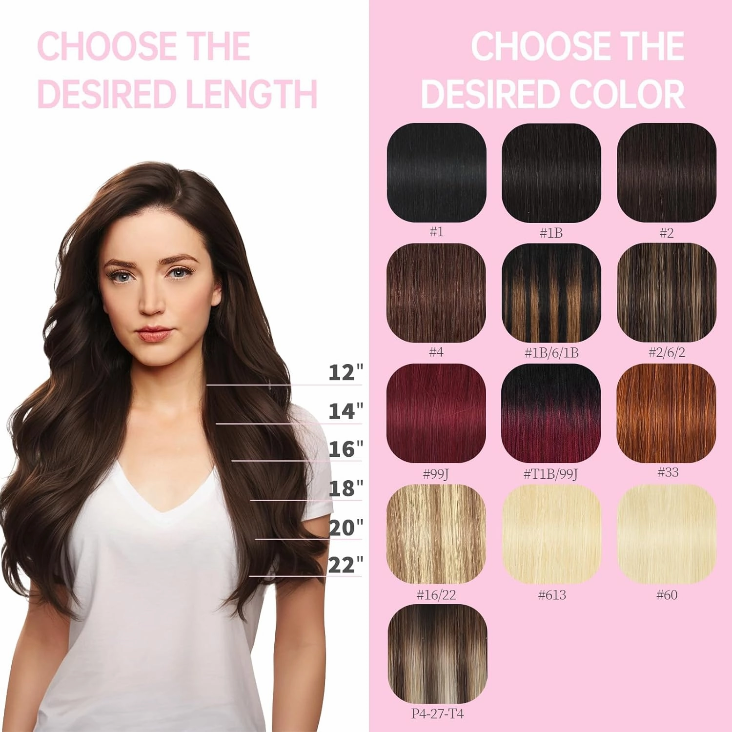 Balayage Tape in Hair Extensions Human Hair, 20inch 20Pcs Natural Black to Chestnut Brown Balayage Tape ins Human Hair Extensions,Straight Silky 50g for Women Girls