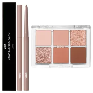 BBIA Last Auto Gel Eyeliner (14 ALMOND BEIGE)   Ready To Wear Eye Palette (03 DRY FLOWER) Bundle Set