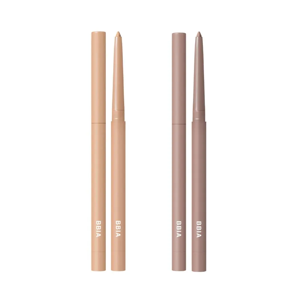 BBIA Last Auto Gel Eyeliner Waterproof Eyeliner 2P SET / (12 CREAM BEIGE)   (14 ALMOND BEIGE) Bundle