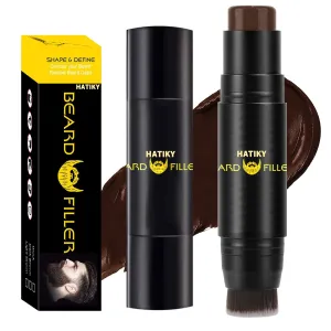 Beard Pencil Filler for Men, Dark Brown, Stick - Natural Looking Beard, Moustache & Eyebrows, Long Lasting, Water & Sweat Proof
