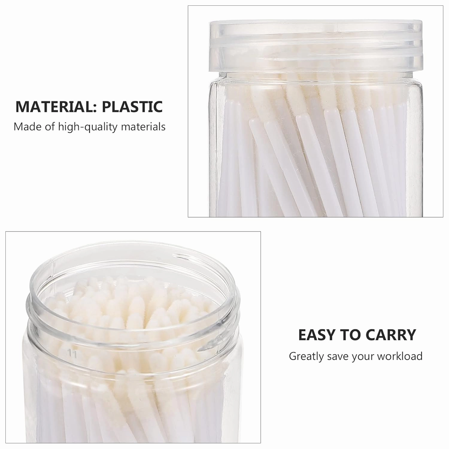 Beaupretty 200pcs Disposable Lip Brush Applicators Precision Makeup Tool for Lip Gloss Lipstick Concealer Travel-friendly Beauty Brushes for Professional Home Use
