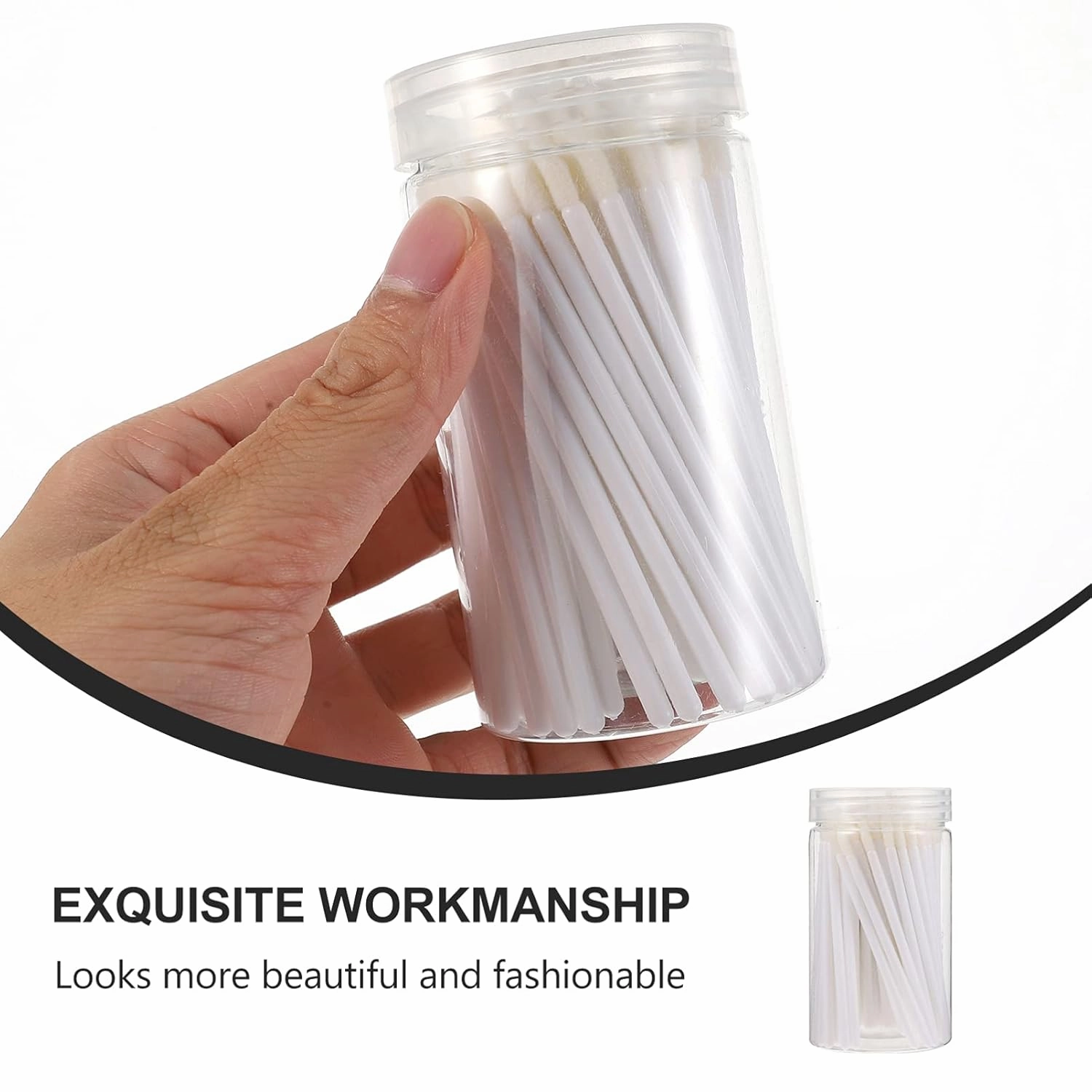 Beaupretty 200pcs Disposable Lip Brush Applicators Precision Makeup Tool for Lip Gloss Lipstick Concealer Travel-friendly Beauty Brushes for Professional Home Use