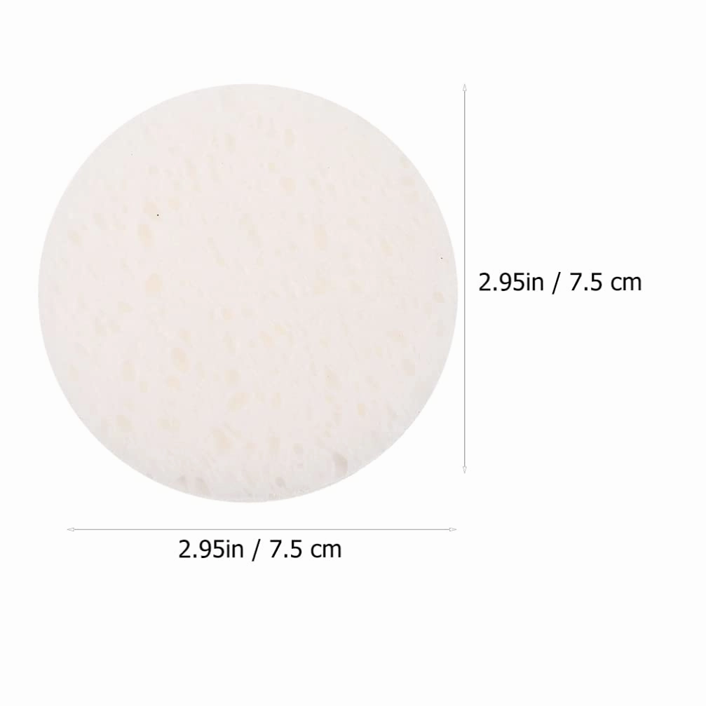 Beaupretty 40pcs Face Wash Face Puff Eye Makeup Remover Pads Face Sponge Puffs Exfoliating Facial Sponge Makeup Puff Comfortable Loofah Woman White Washbasin Simple Wood Pulp Cotton