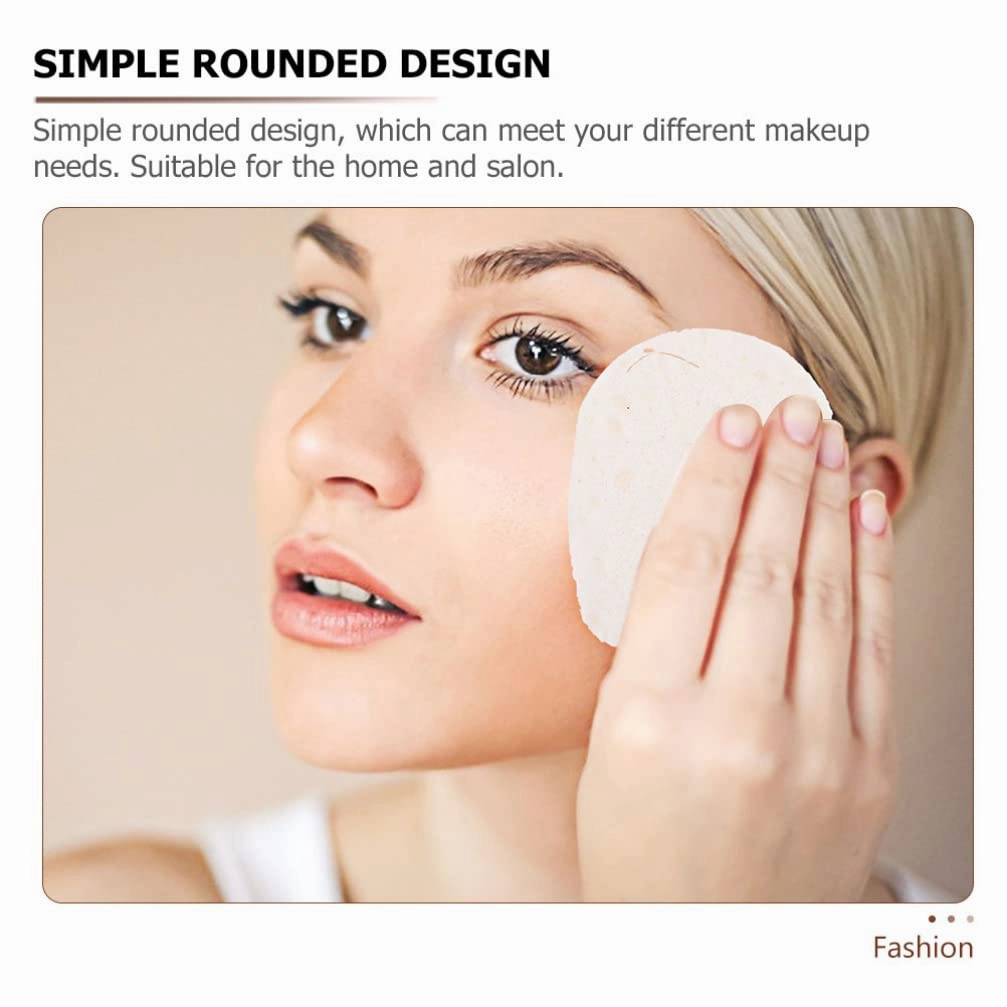 Beaupretty 40pcs Face Wash Face Puff Eye Makeup Remover Pads Face Sponge Puffs Exfoliating Facial Sponge Makeup Puff Comfortable Loofah Woman White Washbasin Simple Wood Pulp Cotton