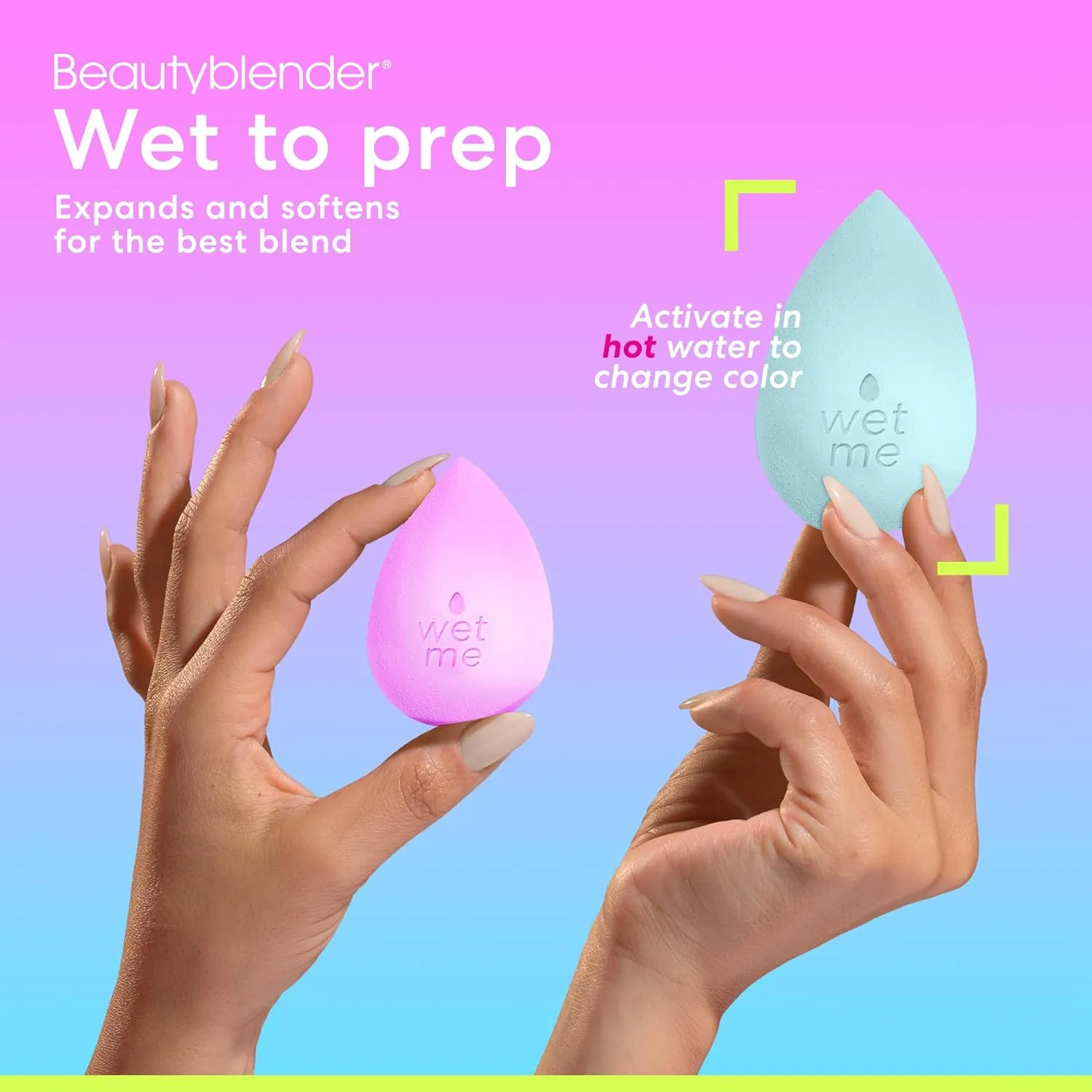 Beautyblender® | Wave Color Changing Blender Makeup Sponge | Blend Liquid Foundations, Powders and Creams | Streak Free Application | Vegan, Cruelty Free | Made in USA