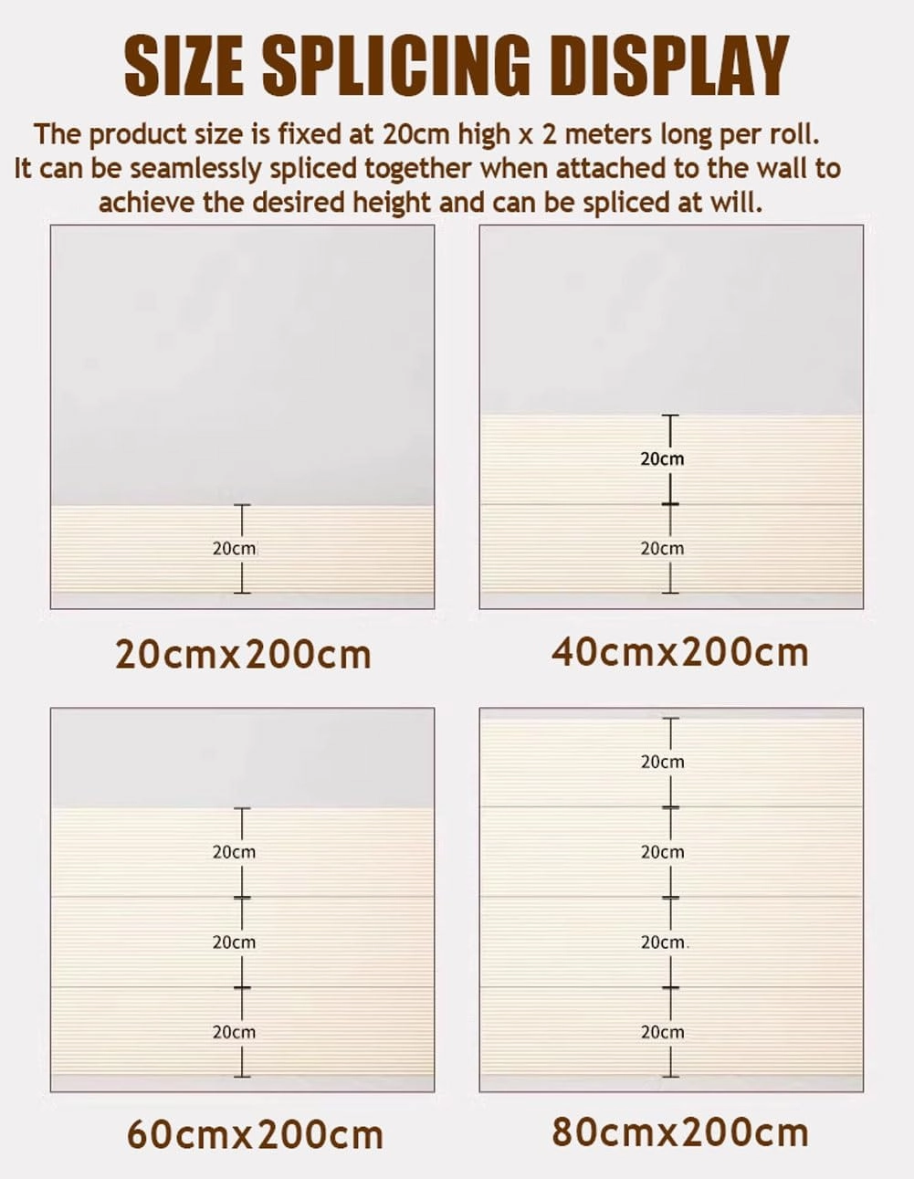 Bedroom Wall Panels, Anti-Collision Wall Padding, DIY Headboard Accent Wall Panels Tatami Wall Surrounding Soft Pack for Kids, High Elasticity   Resistant to Pulling(Gray,20cmx200cm)