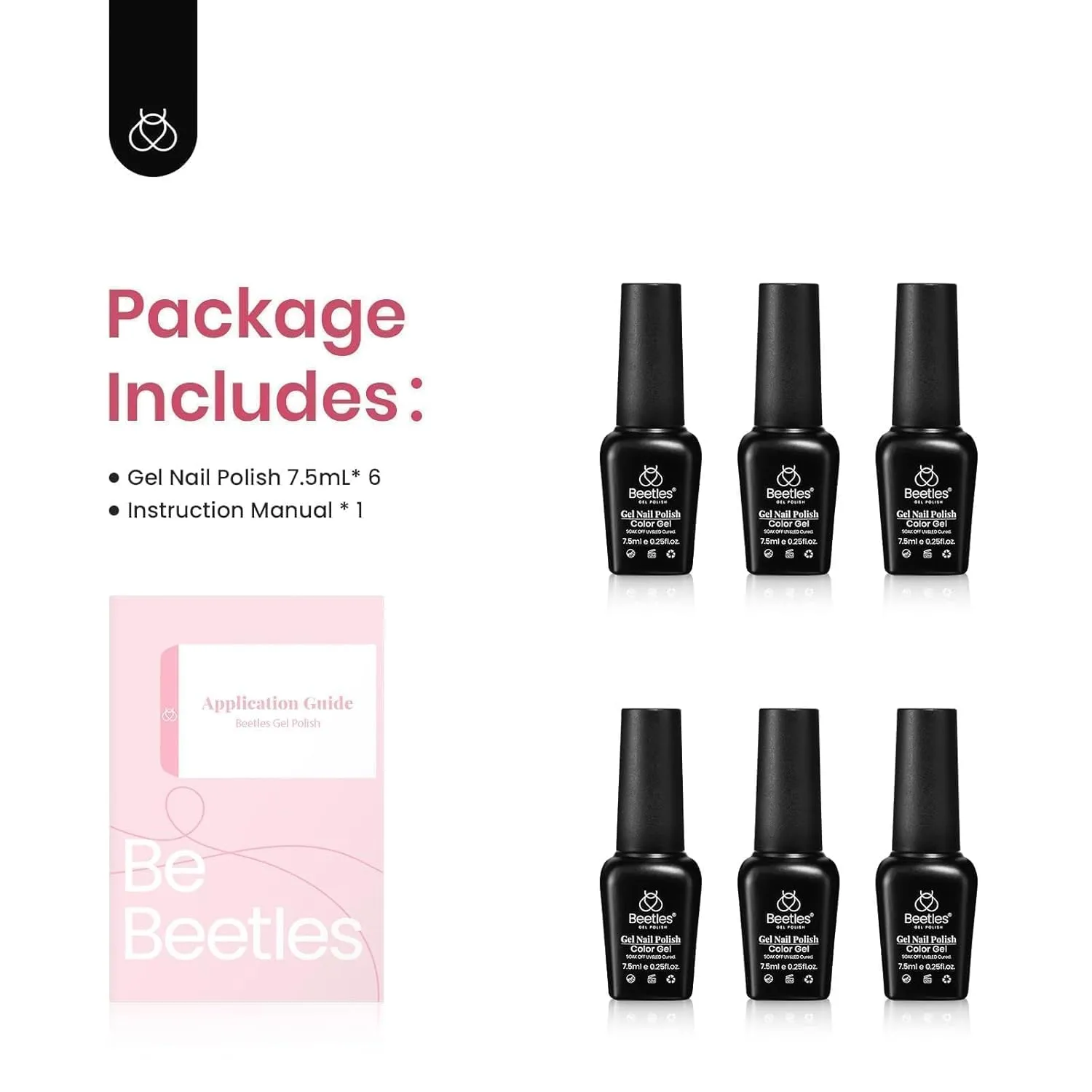 Beetles Jelly Gel Nail Polish Set, 6 Colors Jelly Nude Pink Gel Polish Kit Neutral Sheer Shimmer Glitter Translucent Effect Soak off Uv Nail Concealer DIY Manicure Spring Summer Gift for Women