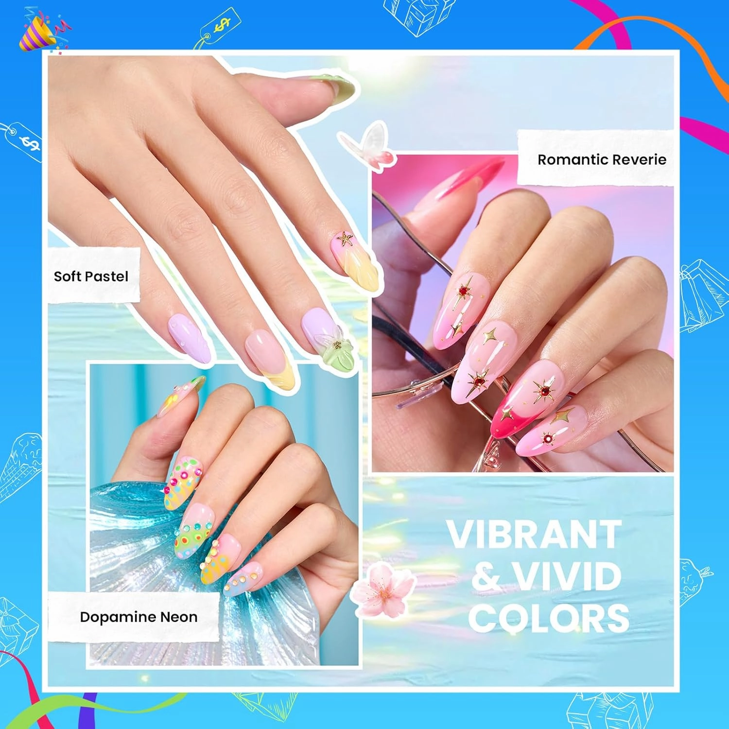 Beetles 110 PCS Gel Nail Polish Set, 100 Colors Infinite Inspiration All Season Red Brown Green Black Gel Polish with 5Pcs Base Top Coat Soak off UV Gel for Manicure Lovers DIY at Home Gifts for Women