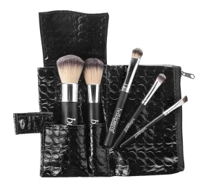 Bellapierre 5 Piece Makeup Travel Brush Set | Cruelty-Free Synthetic Brushes
