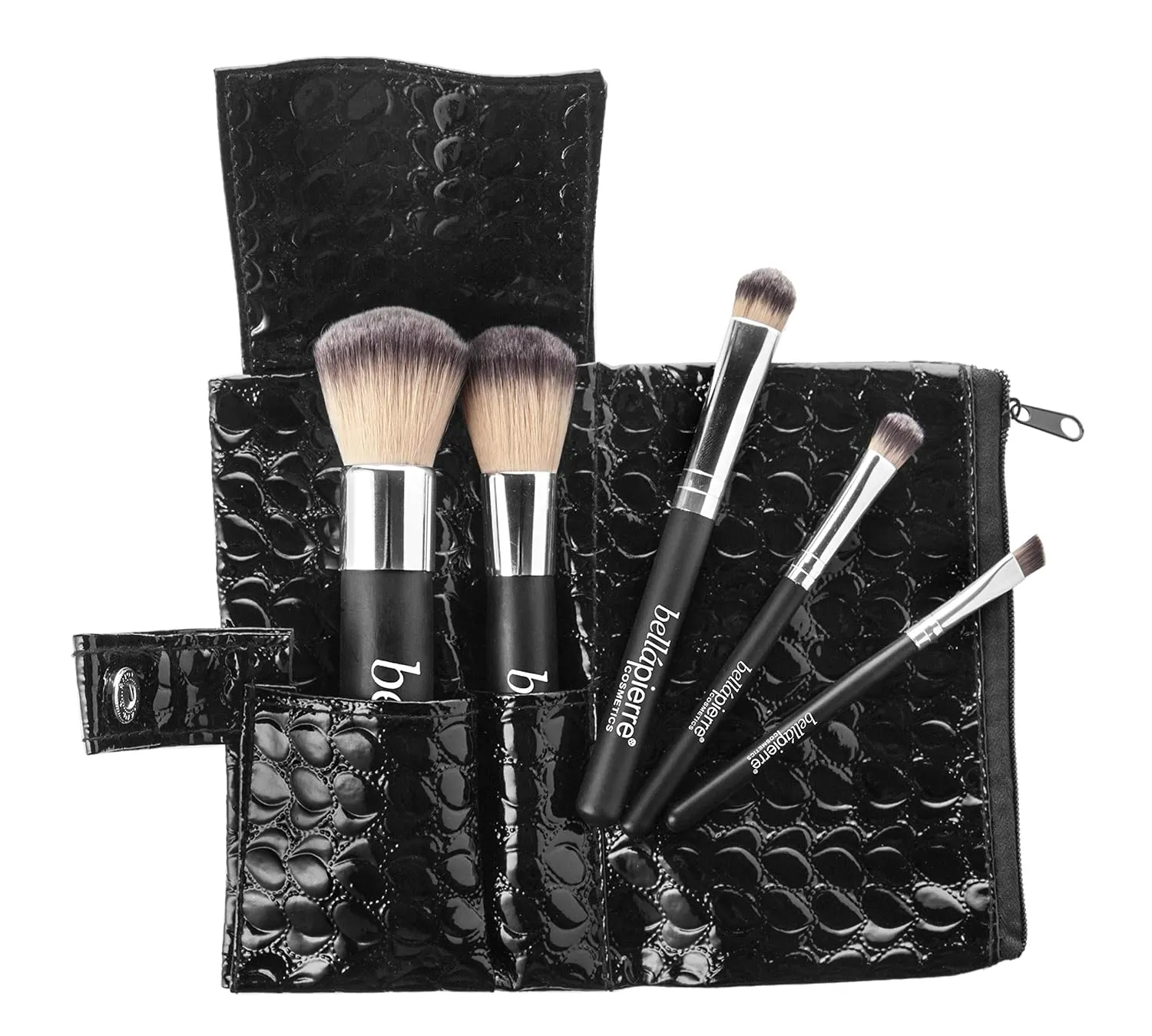 Bellapierre 5 Piece Makeup Travel Brush Set | Cruelty-Free Synthetic Brushes