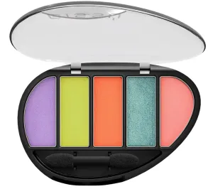 Bissú Eyeshadow Pallet (Quinteto) 5 colors with Dual-ended Eyeshadow Applicator (32 Vibrando Alto)