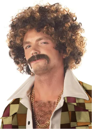 California Costumes Disco Dirt Bag Wig and Mustache