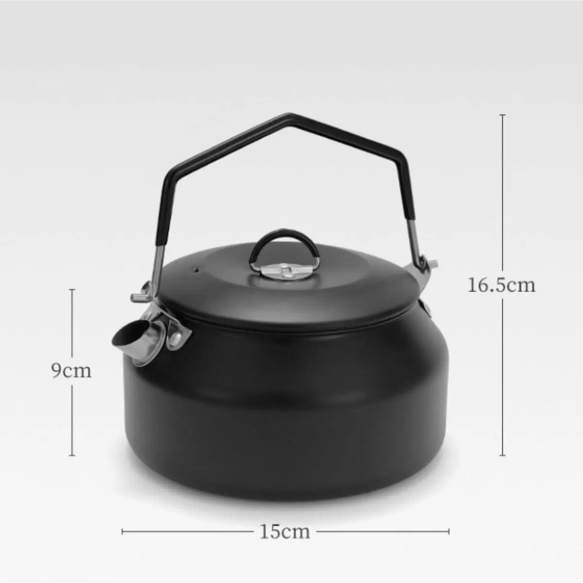 Camping Kitchen Utensil Outdoor Stainless Steel Picnic Teapot Camping Portable Large Capacity Kettle for Outdoor Cooking(Green)