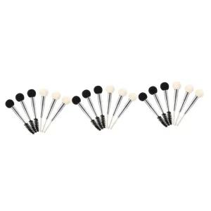 CANIGHT 3sets Eyebrow Brush Sponge Makeup Blender Set Dual-ended Makeup Applicator for Mascara Brow Powder Foundation Travel Size 6pcs*3