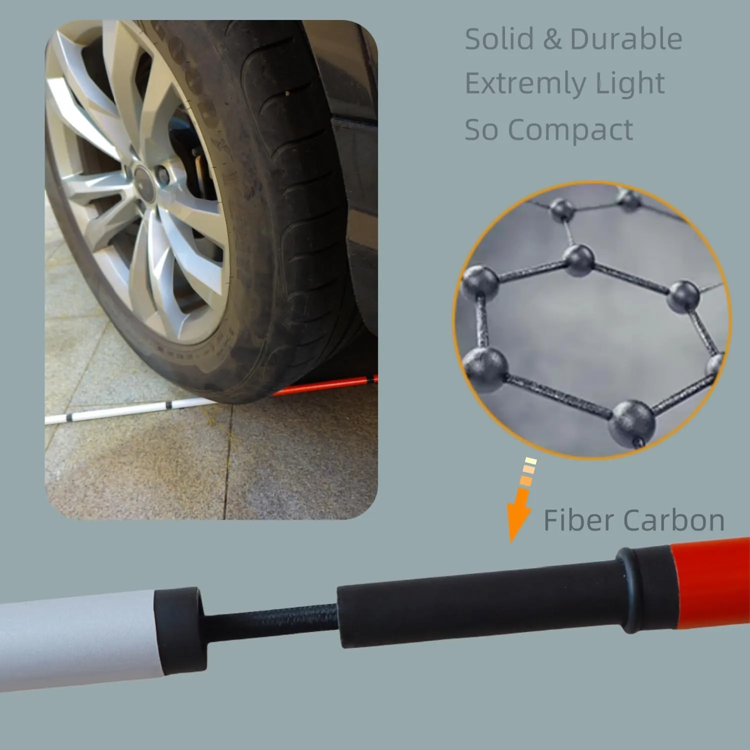 Carbon Fiber Folding Blind Walking Stick with Rolling Tip (One Extra Tip Included) - White Cane for Visually Impaired and Low Vision (Folds Down 5 Sections) (Brown Handle, 51.2 inch (130 cm))