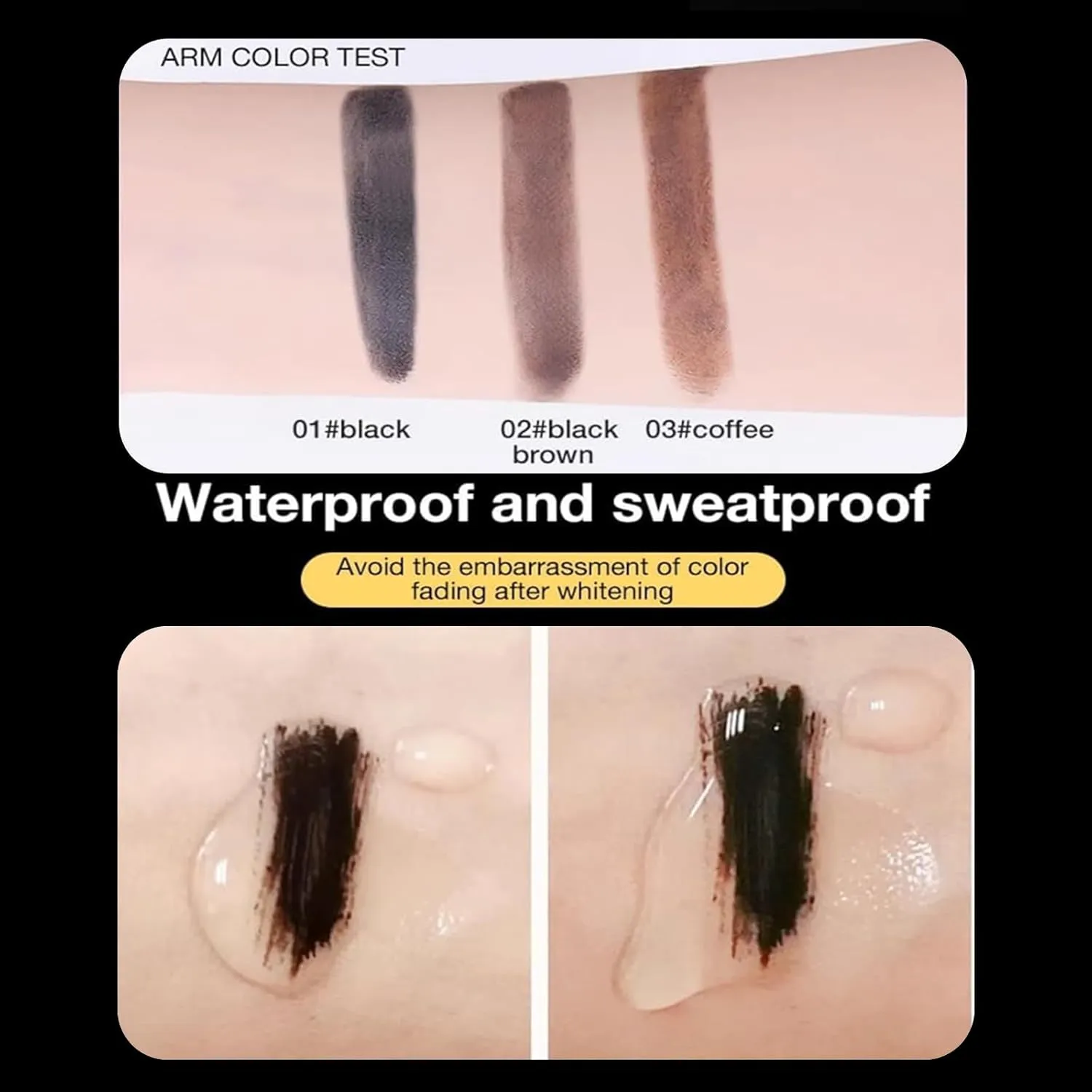 Carylook Hair Color Stick, Waterproof and Sweat-Proof Comb Hair Dye, Portable Hair Dye Comb For Gray Hair Coverage, 2 in 1 Instant Dye, for Women & Men (2pcs Black Brown, 20g)