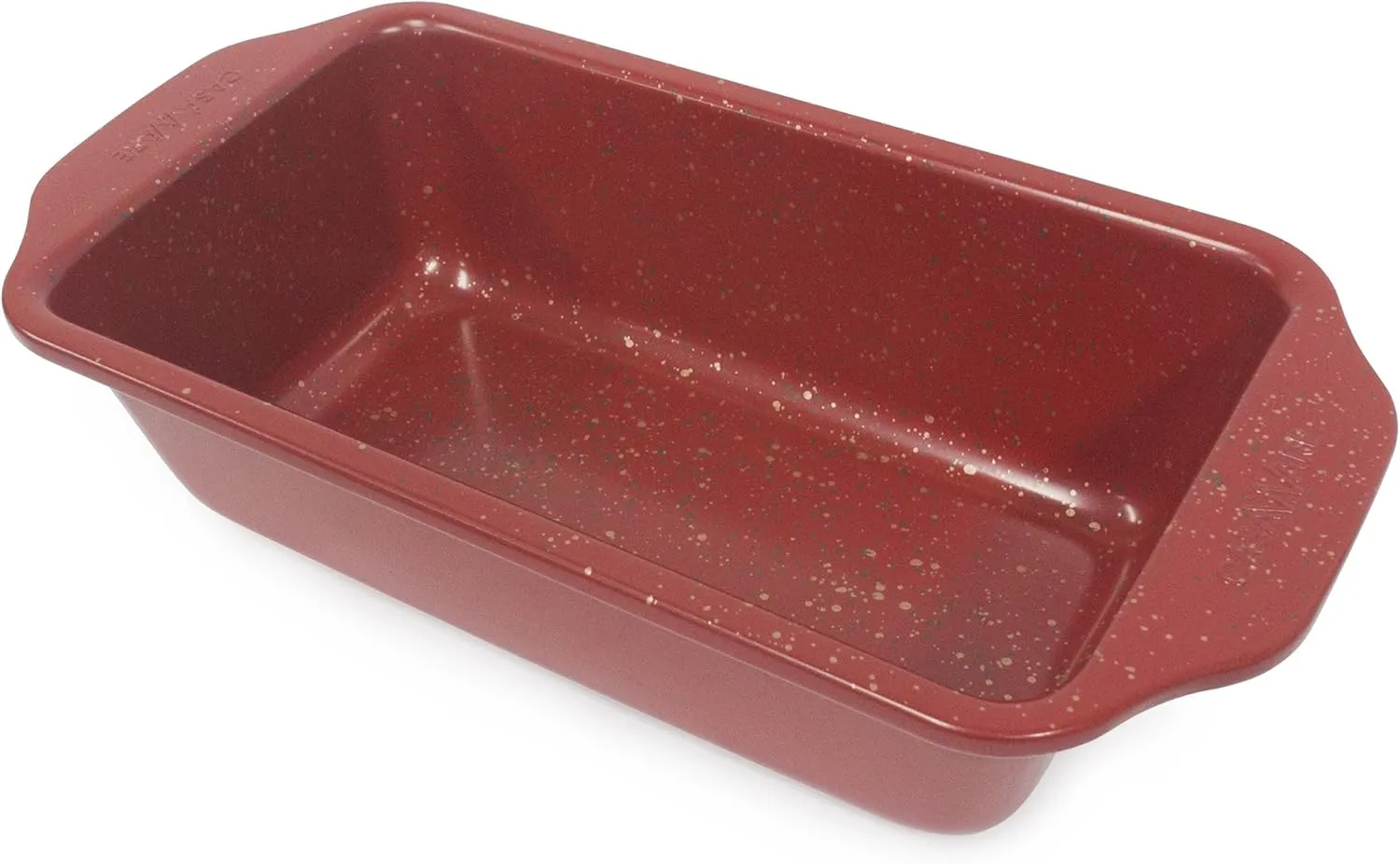 casaWare Loaf Pan 9 x 5-Inch Ceramic Coated Non-Stick (Red Granite)