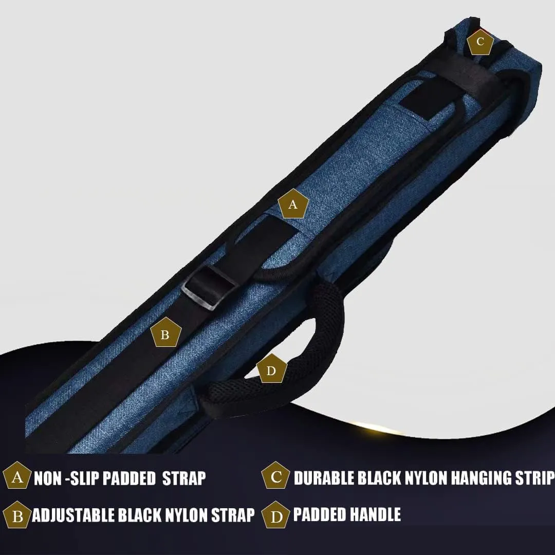 Champion 2X2,2X3,3X4 Nylon/Leatherette Billiard Pool Cue Stick Hard Case