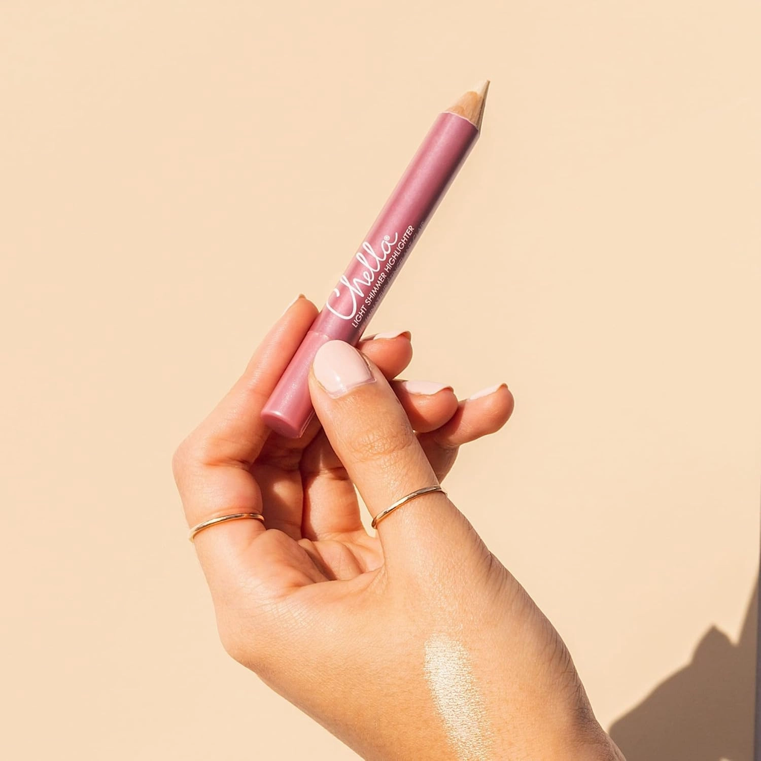 Chella Glow-on-the-Go Highlighter Makeup Pencil Kit, Set of 2 Shimmer Highlighter Makeup Pencils