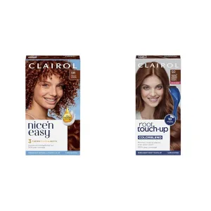 Clairol Nice'n Easy 5R Medium Auburn Hair Dye & Root Touch-Up, Pack of 3