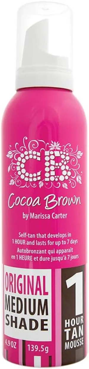 Cocoa Brown 1 Hour Tan Mousse - Sunless Tanner - Fast Tanning Mousse - Medium, Dark or Extra Dark Self Tanner Mousse (4.9 oz) (Original Medium)