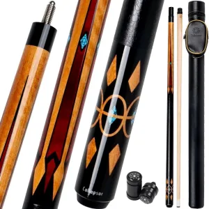 Collapsar CA Pool Stick with 1X1 Hard Case,58" Maple Professional Billiard Cue Stick,19-21 oz Pool Cue Set