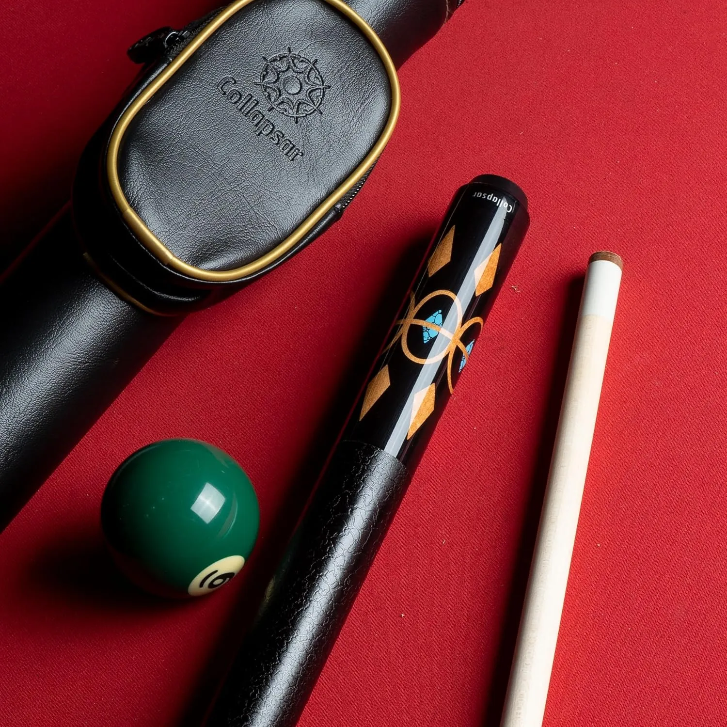 Collapsar CA Pool Stick with 1X1 Hard Case,58" Maple Professional Billiard Cue Stick,19-21 oz Pool Cue Set