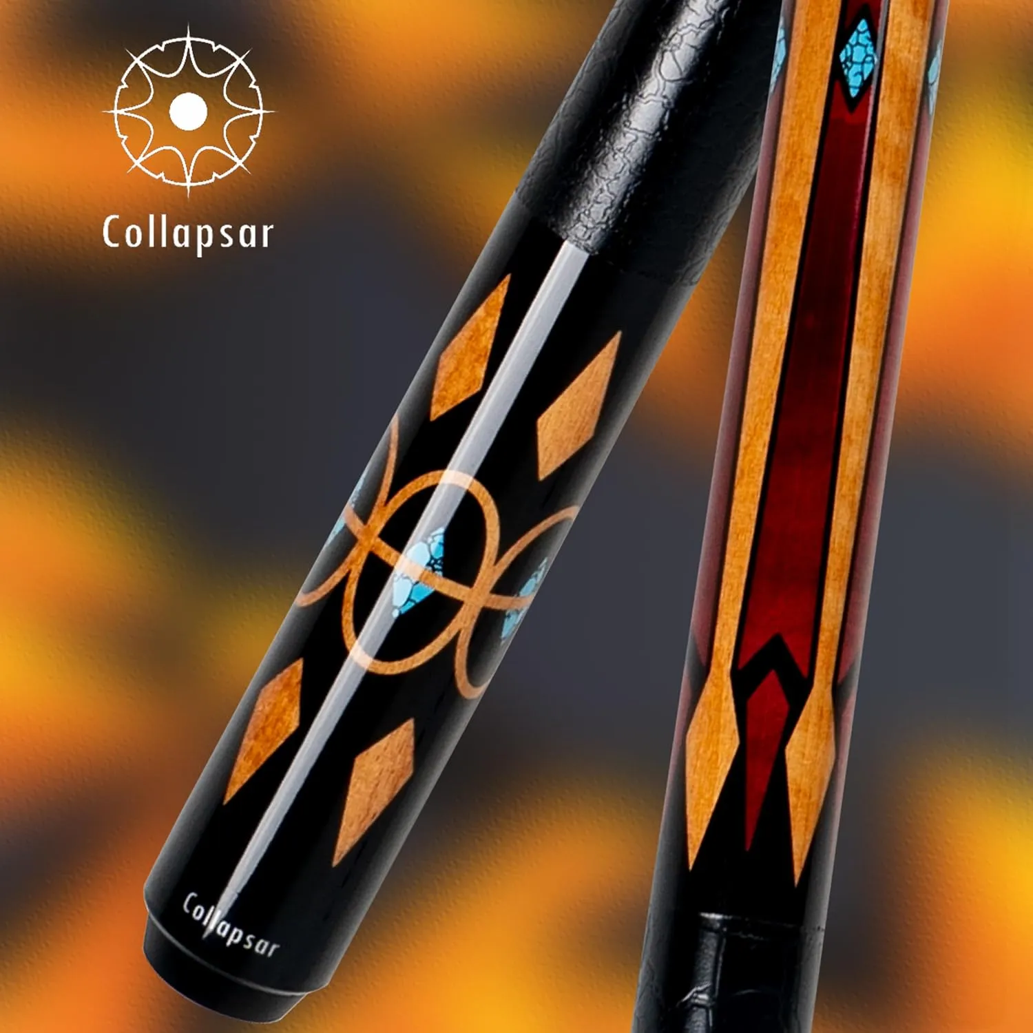 Collapsar CA Pool Stick with 1X1 Hard Case,58" Maple Professional Billiard Cue Stick,19-21 oz Pool Cue Set