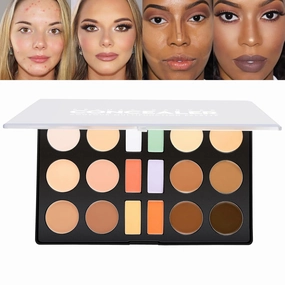 Color Correcting Cream - Makeup Concealer Palette | Concealer Cream For Women | 18 Colors Full Coverage Highlight | Lasting Long Beauty Contour Palette For Dating, Traveling And Business Trip