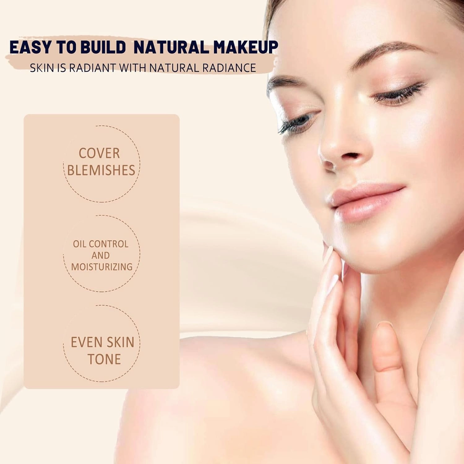 Concealer Foundation, Waterproof Concealer Lasting Liquid Foundation, Tender the Skin Gilding and Concealer Liquid Foundation, Concealer Foundation Tender the Skin (Ivory-2PCS)