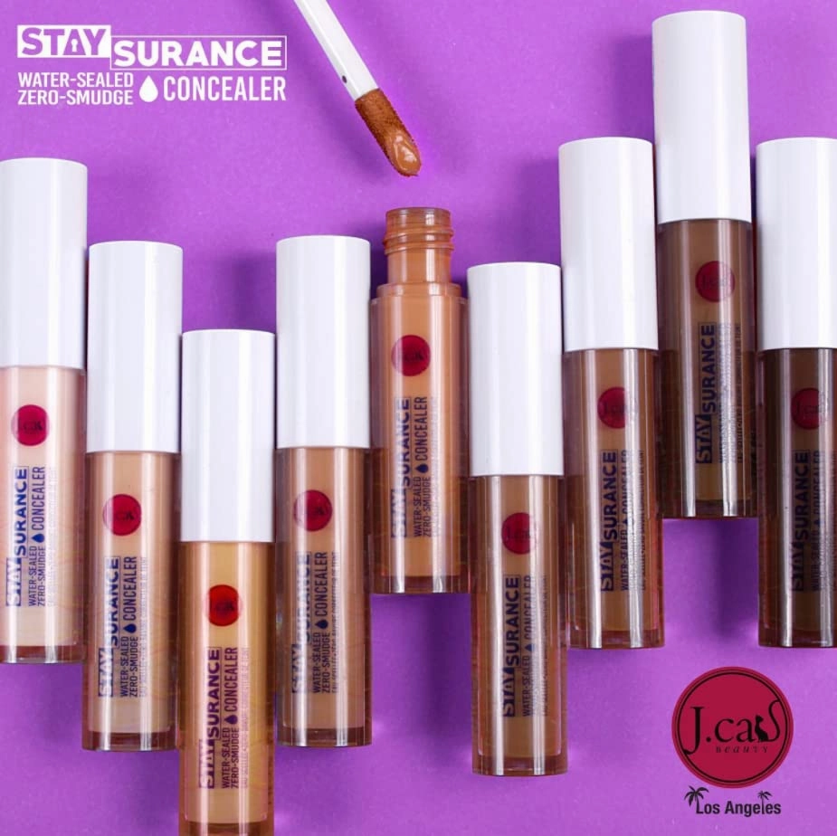 Concealer J. Cat Beauty Stay surance Water-Sealed Zero-Smudge Concealer Water Proof Delivers Buildable Coverage Without Any Creasing Or Caking 4.8ml / 0.16 fl. oz. (104 Soft Cream)