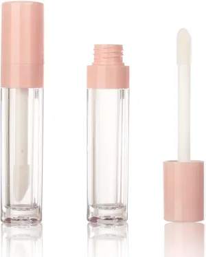 COSIDEA 30pcs Pink Empty 8ml 0.27oz PETG Lip Gloss Tubes with Big Doe Foot Wand，Lipgloss Containers，Concealer Tube Packing Container Bulk Wholesale