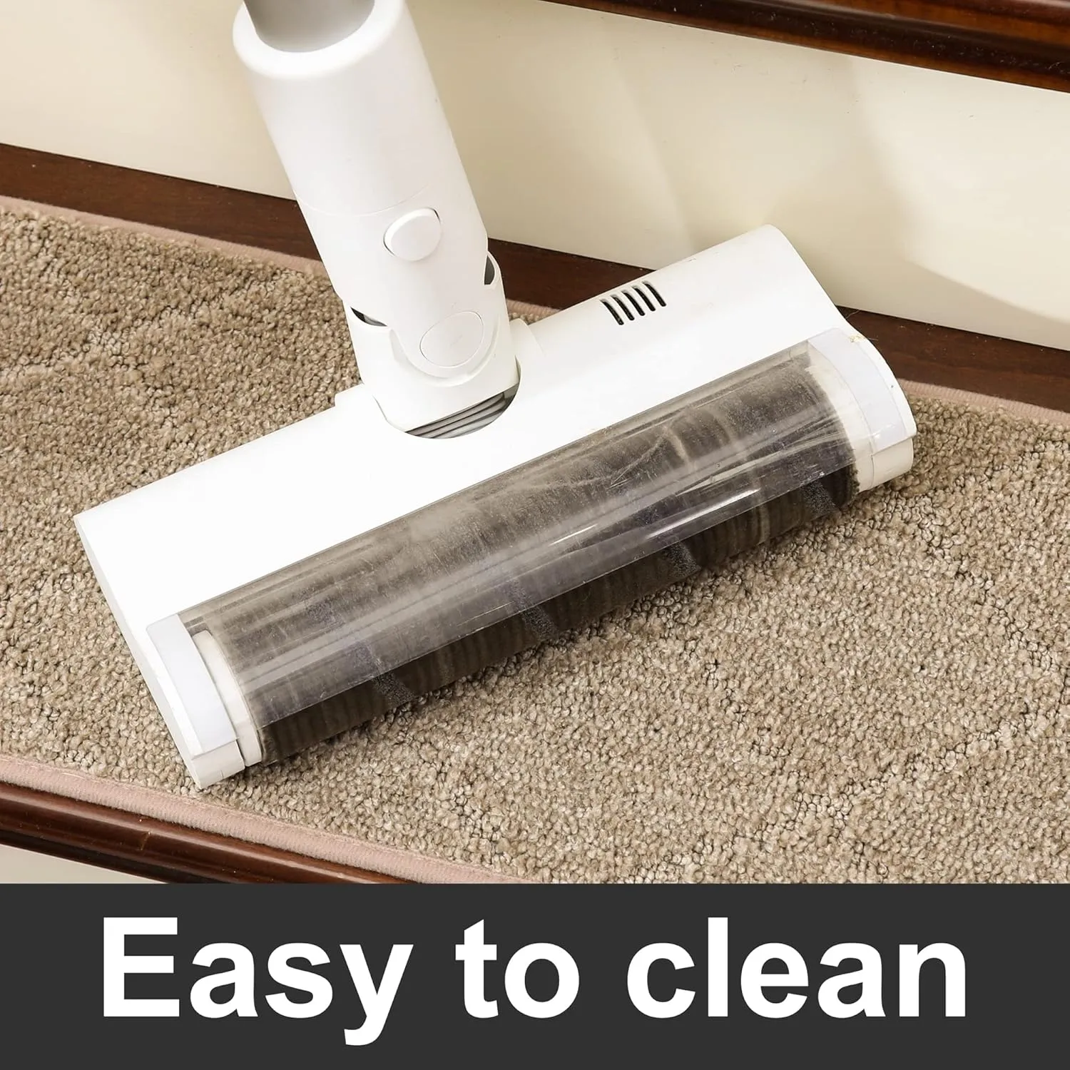 COSY HOMEER Edging Stair Treads Non-Slip Carpet Mat 28inX9in Indoor Stair Runners for Wooden Steps, Edging Stair Rugs for Kids and Dogs, 100% Polyester TPE Backing (15pc, Brown)