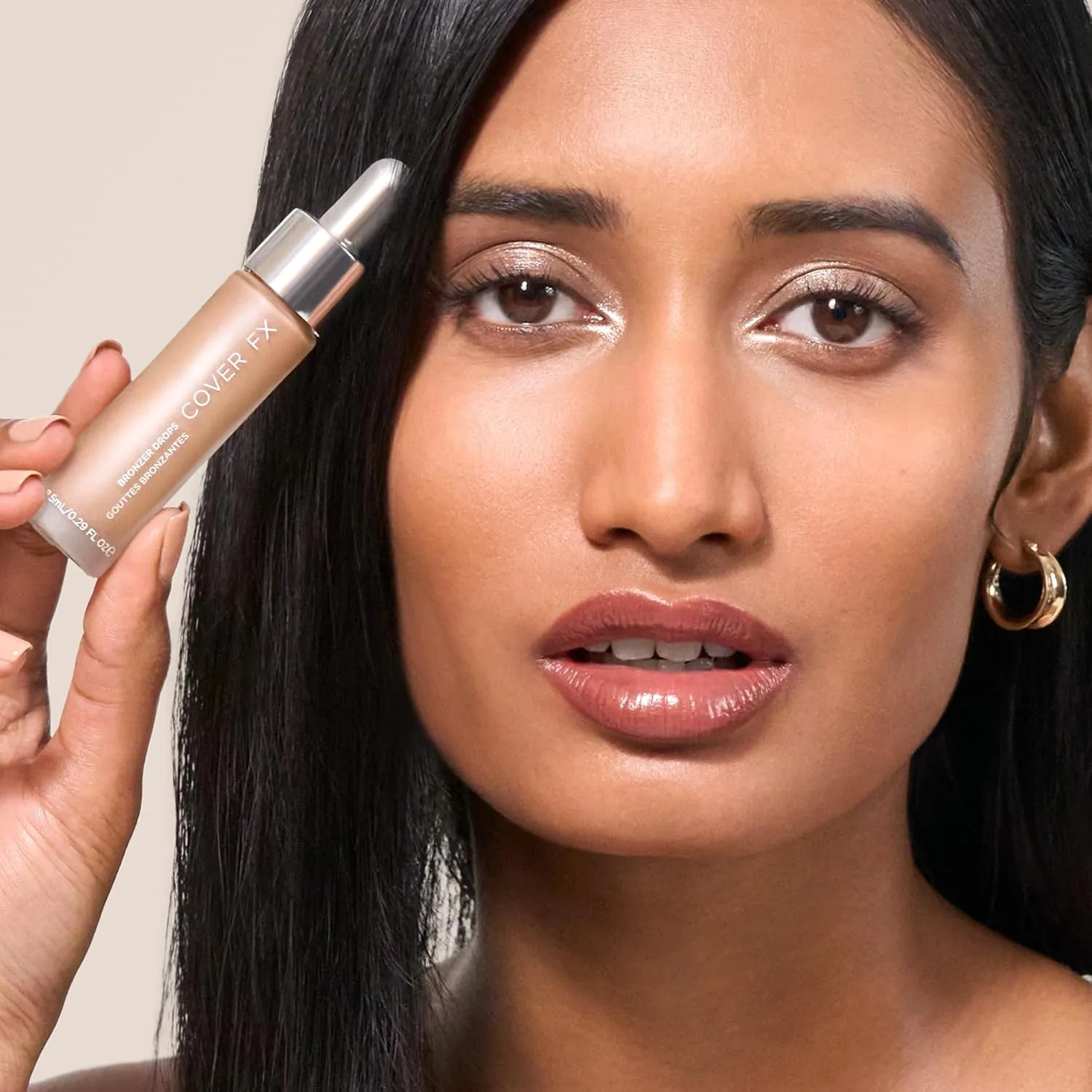COVER FX Custom Bronzer Drops - Sunkissed: Neutral Bronze - 1 Fl Oz - Radiant Glow Liquid Bronzer - Customizable Color